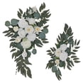 thumbnail image 1 of 2Pcs Artificial Wedding Arch White Flower Flowers Floral Decorations for Welcome, 1 of 9