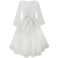 thumbnail image 2 of Robe de Demoiselle d'Honneur Blanche pour Filles 4 Ans, 2 of 7
