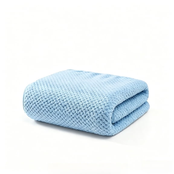 Kyusrd Hand Towels for Bathroom,Cotton Soft Absorbent Decorative Hand Towel for Face Spa Bath Gym Kitchen,Light Blue,34x74cm