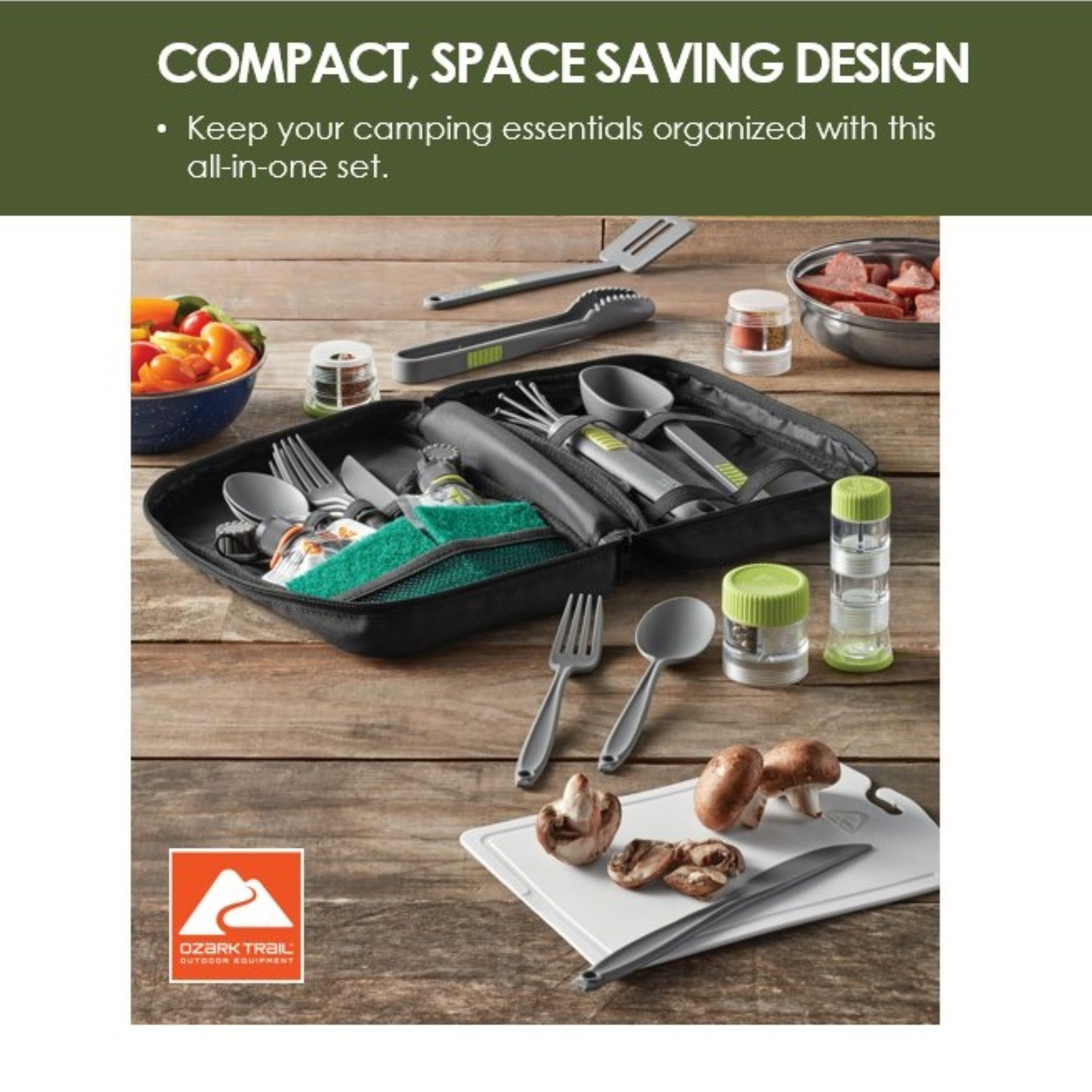 Set de Cocina de Camping de Plástico de 24 Piezas con Bolsa de Viaje 4