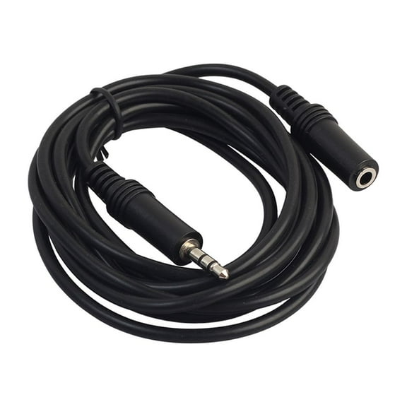 WRISTBIQUE Headphone Extension Cord Black 35Mm Stereo Audio Cable for Portable Devices