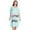 Aqua - I Love Jesus, variant on Just Love Short Sleeve Nightgown Oversized Screen Print Sleep Dress for Women (Fuchsia - This Girl Loves Jesus, 2X Plus)