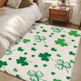 thumbnail image 4 of 3'x5' Area Rugs, St. Patrick's Day Indoor Outdoor Area Rug for Living Room Bedroom, Spring Green Shamrock Plant Beige Washable Bathroom Rugs Kitchen Floor Carpet Mats Home Decor Aesthetic, 4 of 8