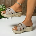 thumbnail image 3 of Dakaela Women's Arch Support Slide Sandals Orthopedic Slip on Wedge Sandal Summer Beach Dressy Shoes, 3 of 7