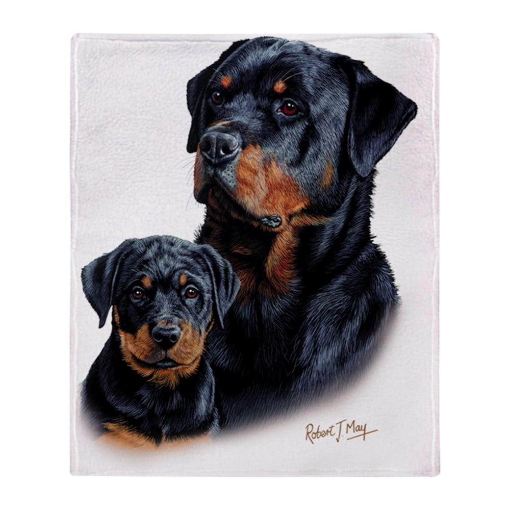 CafePress Rottweiler Pup Throw Blanket Soft Fleece Throw Blanket
