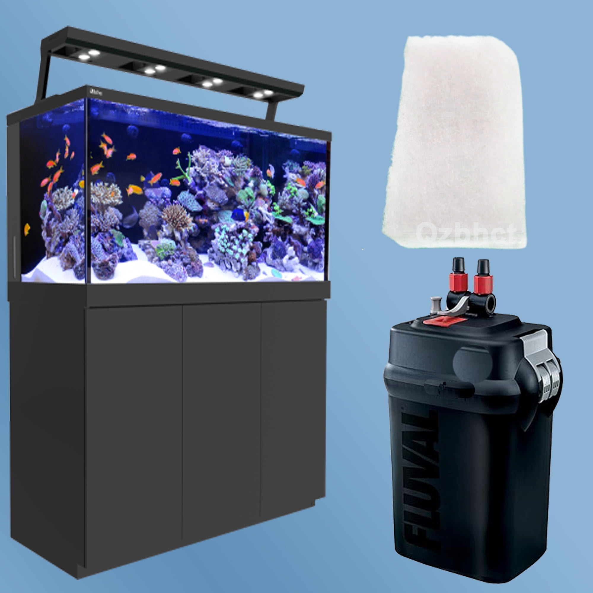 Qzbhct 4 Pcs Aquarium Fine Filter, 2 Bio-Foam, 4 Foam Filter Kit for Fluval 304/305/306 Canister Filtration Systems