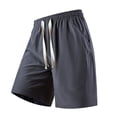 thumbnail image 6 of Jalioing Mens Quick Dry Sport Shorts Solid Color Lightweight Drawstring Elastic Waist Athletic Shorts Casual Workout Shorts, 6 of 8