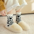 thumbnail image 4 of Dalrosia 6Pairs Fuzzy Socks for Women Warm Fluffy Socks Winter Slipper Socks Soft Cute Leopard Socks, 4 of 4