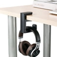 thumbnail image 3 of Moyic Soporte para auriculares Gancho para colgar Auriculares para juegos Soporte de almacenamiento para pantalla Soporte ajustable para Cables de audio/vídeo negro/giratorio de 360°, 3 of 6