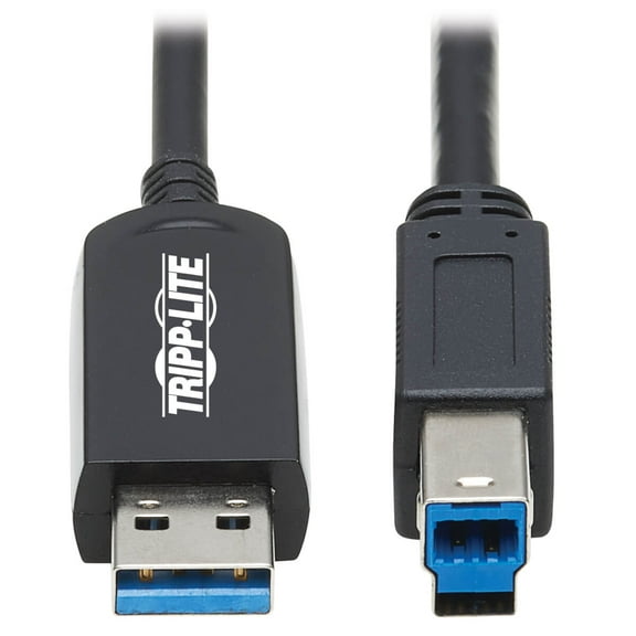 Tripp Lite 98ft USB 3.2 Gen 1 Fiber Active Optical Cable M/M Black U328F30M