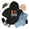 thumbnail image 2 of I love Black Love Unisex Hoodie, S-5XL Black Pride Valentine's Day, 2 of 3