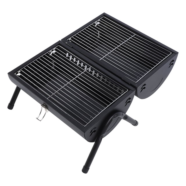 Outdoor BBQ Grill, SUS Body Tabletop Charcoal Grill Multifuncitonal for Home