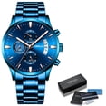thumbnail image 5 of CRRJU Top Brand Luxury Blue Sport Watch for Men Rose Gold Waterproof Watches Stainless Steel Strap Relogio Masculino, 5 of 5