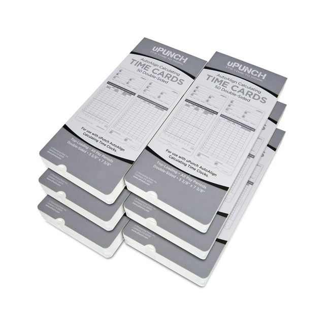 300 uPunch Time Cards for HN4000 AutoAlign Calculating Time Clocks