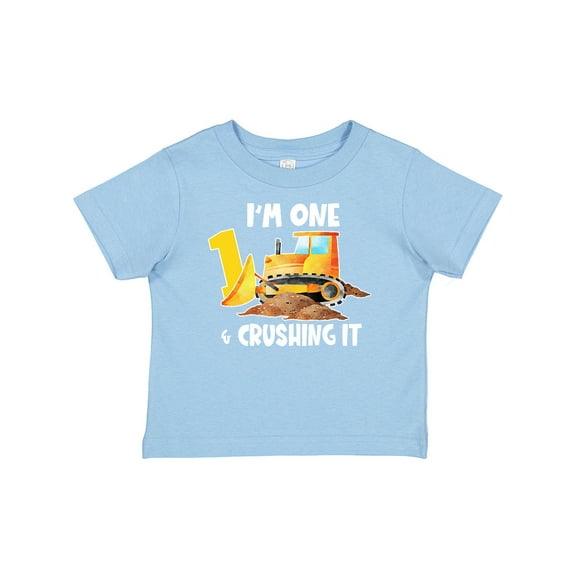 Inktastic I'm 1 and Crushing It Construction 1st Birthday Boys or Girls Baby T-Shirt