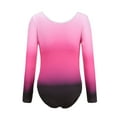 thumbnail image 3 of 5-12T Girls Gymnastic Leotard Kids Sparkly Diamond Gradient Ballet Dance Suit Long Sleeve Dancewear, 3 of 13