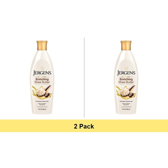 Jergens Shea Butter Skin Enriching Moisturizer, 8 Oz - 2 Pack