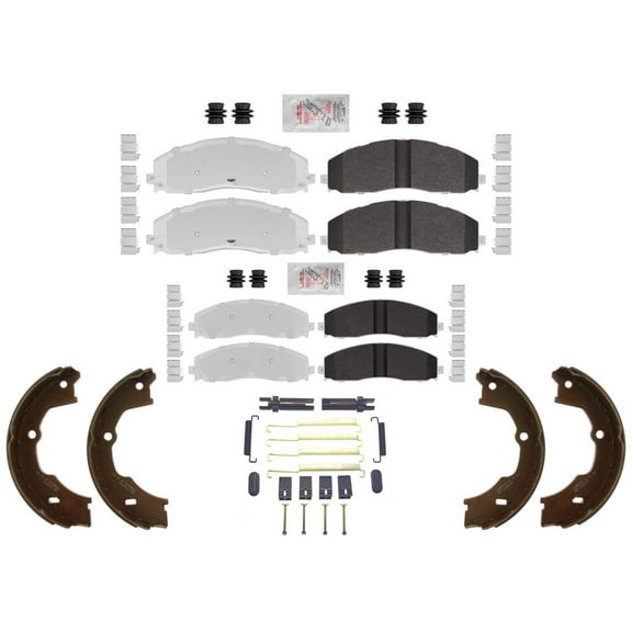 Fleet Front & Rear Galvanized HD Disc Brake Pads for Ford F350 Super Duty 17-21
