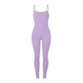 thumbnail image 4 of Pyhlmscde Abercrombie Jumpsuit, Women's Jumpsuits, Plus Size Jumpsuit, Women Workout Jumpsuit Yoga Ribbed Bodycon Spaghetti Strap Leggings Romper Purple S, 4 of 8