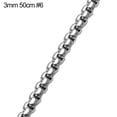 thumbnail image 1 of Ayyufe 2-9mm Men's Women's Stainless Steel Silver Plated Twist Link Chain Necklace, 1 of 1