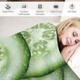 thumbnail image 3 of Nawypu Food Cucumber Flannel Throw Blanket Novelty Vegetable Fruit Slice Double Sided for Bed/Couch Super Soft Lightweight Gag Gifts for Kids, 3 of 6