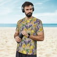 thumbnail image 4 of Wukai Lavender Flowers Print Men's Short-Sleeved Mesh T-Shirt,Quick-Dry Short Sleeve Workout T-Shirt-5X-Large, 4 of 8