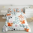 thumbnail image 2 of Homewish Kawaii Orange Squirrel 2pcs Bedding Comforter Set for Child Boys Girls,Chic Floral Flower Twin Comforter Sets,Cartoon Animal Breathable Bedding Set,Super Cozy Room Decor,Reversible, 2 of 8