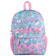 Club Libby Lu Girls Unicorn Backpack Unicorn and Rainbow Ombre Print School Bag 16 inch