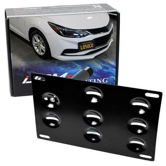 No Drill Front Bumper Tow Hook License Plate Mounting Bracket Adapter Kit For 2017-up Chevrolet Cruze