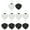 D, variant on 10x/Set Sublimation Heat Transfer Keychain Nice Car for Key Fashion Leather Keychains Heart Round Square Keyr