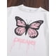 thumbnail image 4 of Tween Girl Letter & Butterfly Print Tee Casual Short Sleeve Crew Neck T-Shirt, Machine Washable | Casual Clothing | Vibrant Design | Stretchable Knit Fabric, 4 of 5