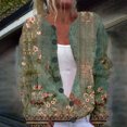 thumbnail image 2 of Kaondbfi Cardigan for Women, Single Plush Art Print Comfortable Knitted Cardigan Women's Winter Coat, 2 of 9
