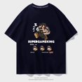 thumbnail image 1 of Camiseta de manga corta con cuello redondo para hombre y mujer, ropa de calle, camiseta holgada de algodón con dibujos animados de Super Mary zhangmengya  LED, 1 of 2