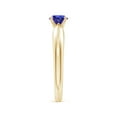 thumbnail image 5 of ANGARA Natural Solitaire Round Tanzanite Tapered Shank Ring in 14K Yellow Gold for Women (Size-5mm) | December Birthstone, Birthday, Anniversary, Jewelry Gift for Women | Natural Tanzanite Ring, 5 of 10