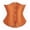 Orange, variant on Ticikt Women Satin Waist Trainer Corset, Front Hook Tummy Control Cincher, Retro Slim Fit Shaper Underbust Top,Color:Gold