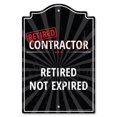 thumbnail image 1 of SignMission P-812-RET-Contractor Panneau en Plastique de 8 x 12 Po - Entrepreneur Retraité, 1 of 1