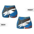 thumbnail image 3 of Sikiie Shark With Sunglasses and Lobste Print Workout Shorts Women Scrunch Butt Gym Shorts Seamless High Waist Tummy Control Yoga Biker Athletic Shorts, 3 of 5