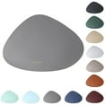 thumbnail image 2 of Coofit Faux Leather Placemat Waterproof Triangular Table Mat Table Placemat for Kitchen, 2 of 10
