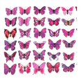 thumbnail image 1 of 200 piezas de mariposas voladoras 3D para decoración de pared, calcomanías de mariposas para pared, pegatinas de mariposas Violeta, 1 of 9