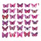 thumbnail image 1 of 200 pegatinas de mariposas para pared, calcomanías de mariposas rústicas hechas a mano. Violeta, 1 of 9