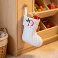 thumbnail image 4 of Knitted Christmas Stockings with Initials, 6.3''x7.8'' White Custom Embroidery Christmas Stockings with Letter, Personalized Xmas Decoration for Holiday Family Party - D, 4 of 6