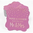 thumbnail image 2 of Inkdotpot Hang Tags Hugs & Kisses From The New Wedding Favor Bracket Shape Gift Tags Real Rose Gold Foil Bonbonniere Tag Pack Of 50, 2 of 7