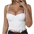 thumbnail image 2 of Tank Top for Women, Summer Clearance Women's Casual Shapeware Suspender V-neck Vest Top Sleeveless Casual Vest Top Corset Body Shaping Garment Waist Corset Underwear Vest Top, 2 of 5