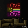 thumbnail image 2 of Craftnamesign Love Is Love Neon Sign, LQBT Club Wall Art, Bedroom Decor, 2 of 4