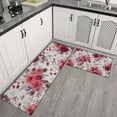 thumbnail image 2 of Pioneer Flower Floral Print Pattern Kitchen Rugs Sets Of 2,Anti Fatigue Kitchen Mat Rugs Non Slip Washable,Decorative Kitchen Floor Mats for Kitchen,Sink,Laundry,17"x30"+17"x47", 2 of 7