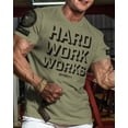 thumbnail image 2 of Gymish Hard Work Works Workout T-Shirt for Men – Funny Gym Shirt, Lifting Tee, Athletic Gym Wear, 2 of 6