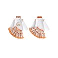 thumbnail image 2 of Miaouyo Toddler Girl Thanksgiving Outfits Long Sleeve Tops + Pumpkin Print Skirt, 2 of 8