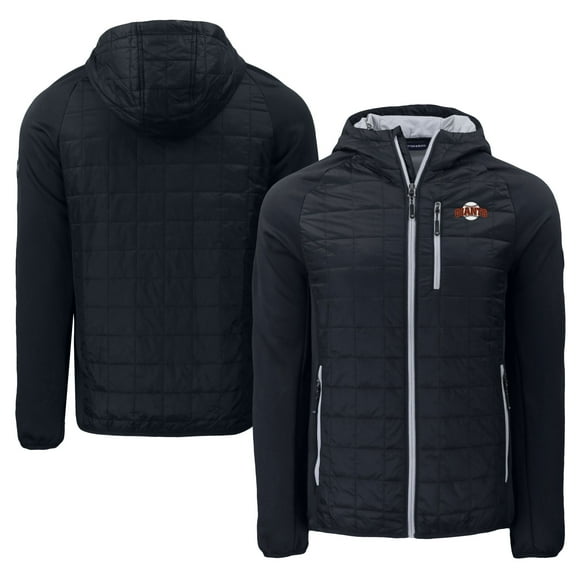 Men's Cutter & Buck Black San Francisco Giants Cooperstown Collection Rainier Primaloft Eco Full-Zip Hybrid Jacket
