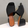 thumbnail image 4 of Women's Heeled Sandals Square Open Toe comfortable Heeled Mules Chunky Block Low Heel On Slides, 4 of 9
