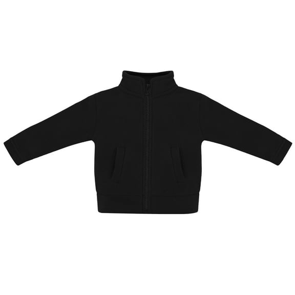 Creative Knitwear Kids Full Zip Polar Fleece Jacket, Black, Sizes 12m-7